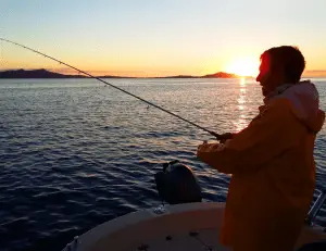 Man fishing saltwater