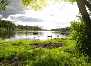 A river fishing place