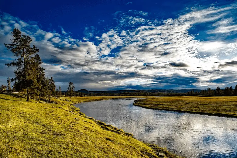 yellowstone river on a sunny day